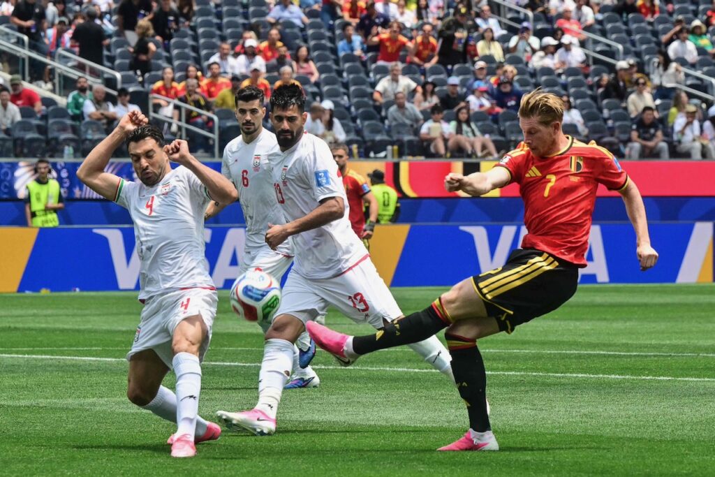 Belgium held 0-0 by Iran as Ngoy sent off