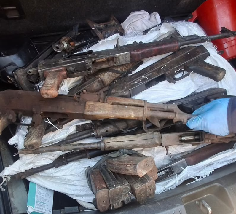 South African police seize eight AK-47 rifles found in Namibian-registered truck