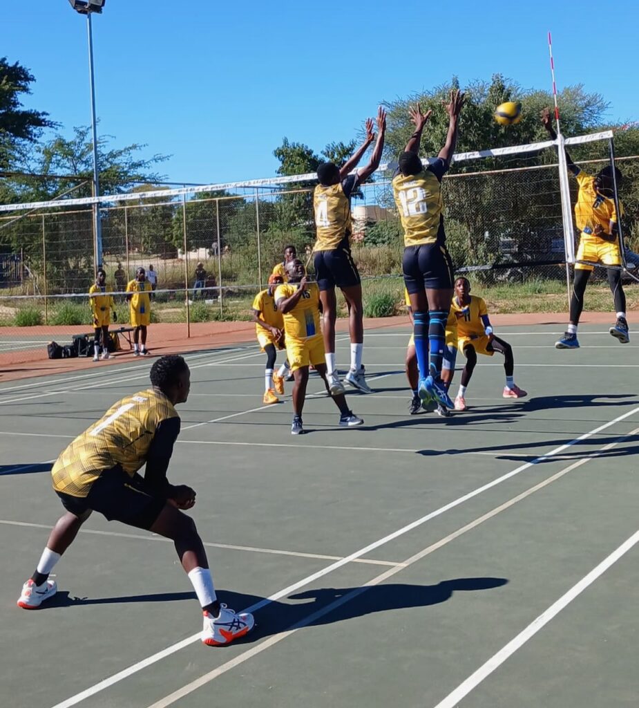 Epic volleyball action at Okakarara