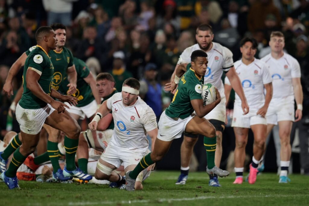 South Africa beat 13-man England in Nations Championship