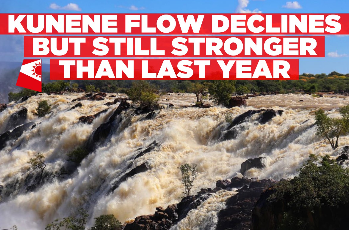 Kunene River flow rate declines, still above last year’s levels