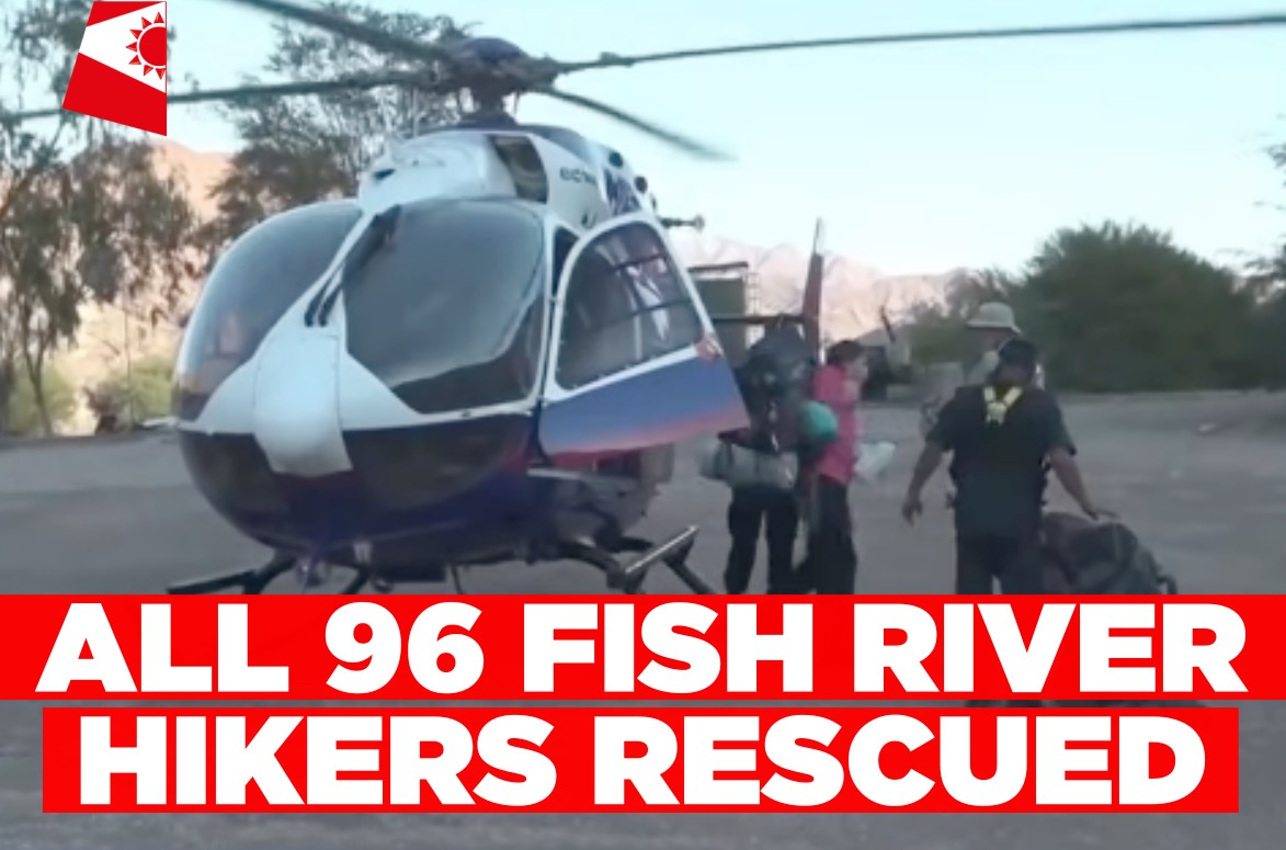 All 96 trapped Fish River Canyon hikers rescued