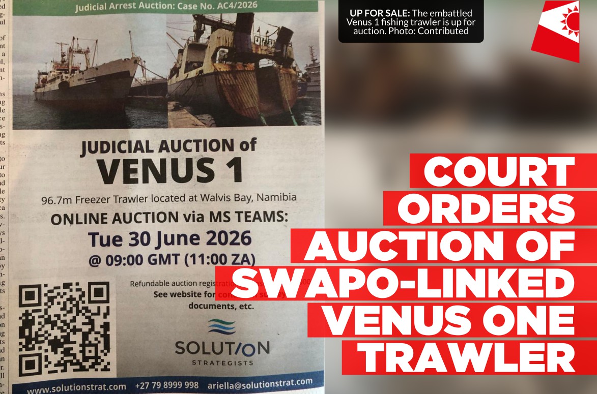 Fishing vessel Venus One linked to SWAPO company to be auctioned on 30 June