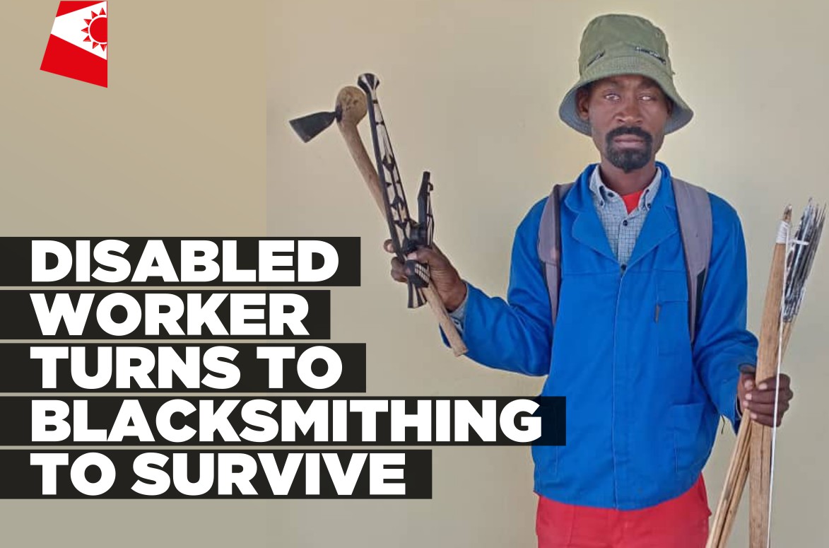 Unskilled labourer turns to blacksmithing after suffering a partial loss of eyesight