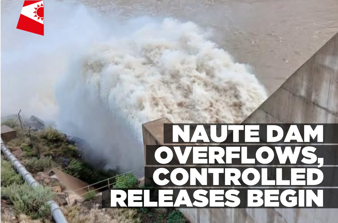 Naute Dam overflows, controlled releases begin