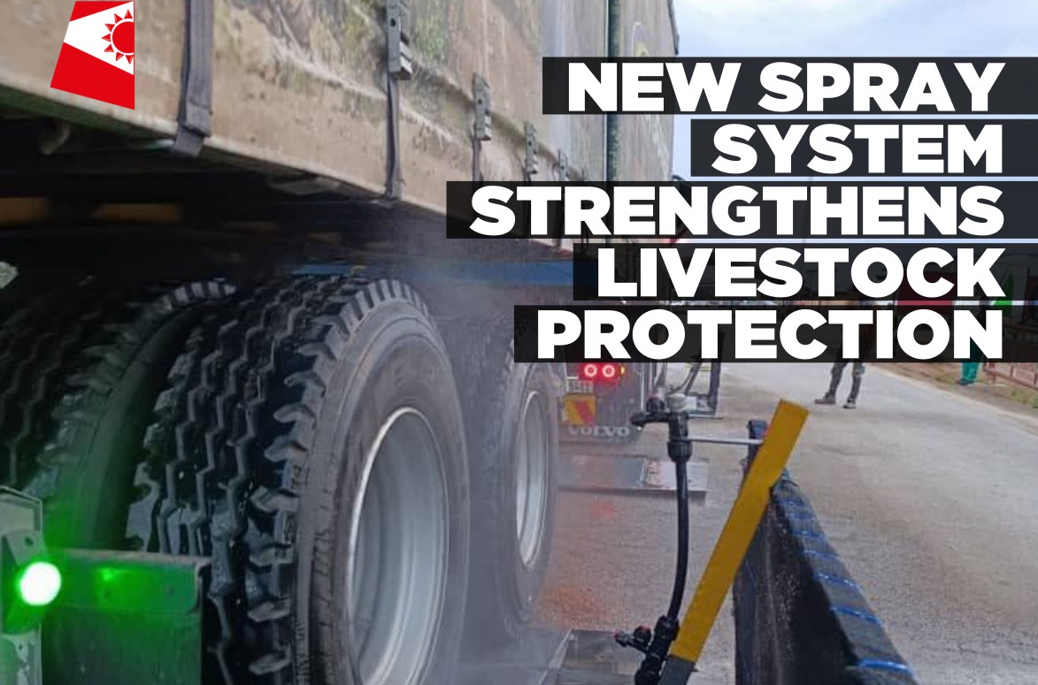 Ariamsvlei border receives new vehicle disinfection system to strengthen FMD controls
