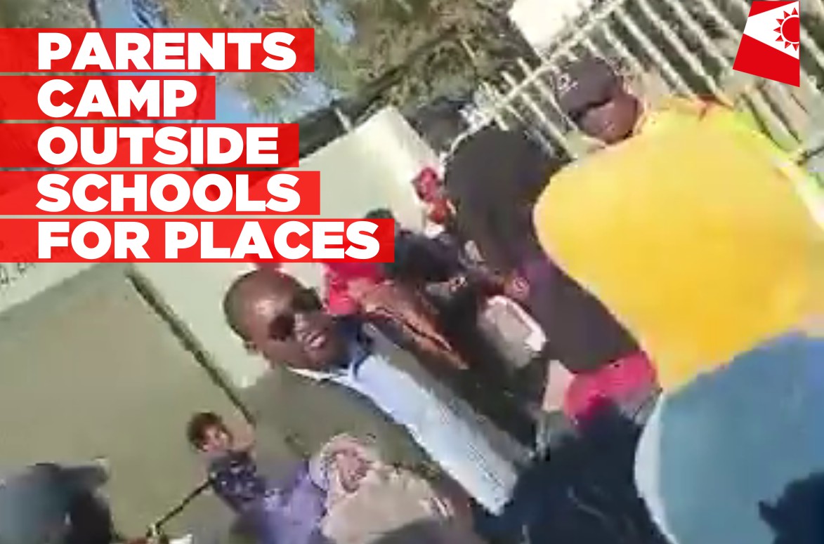 Parents camp outside schools for places