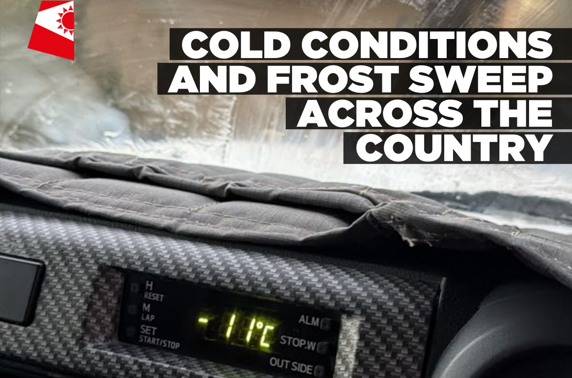 Cold conditions and frost sweep across the country