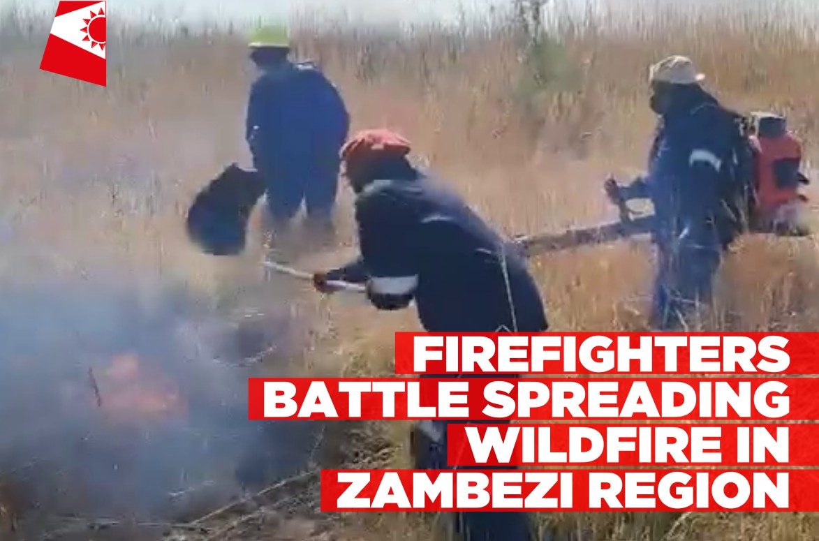 Firefighters battle spreading wildfire in Zambezi Region