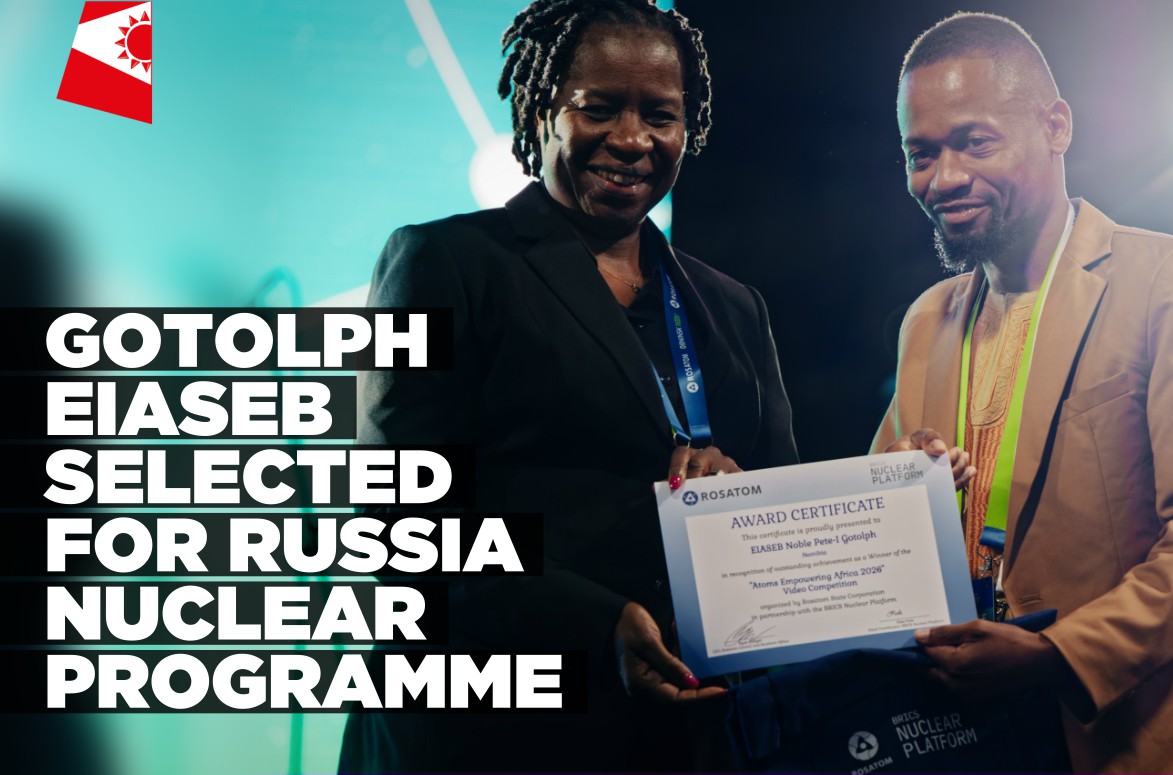 Namibian winner takes part in Obninsk NEW’26 nuclear youth forum in Russia