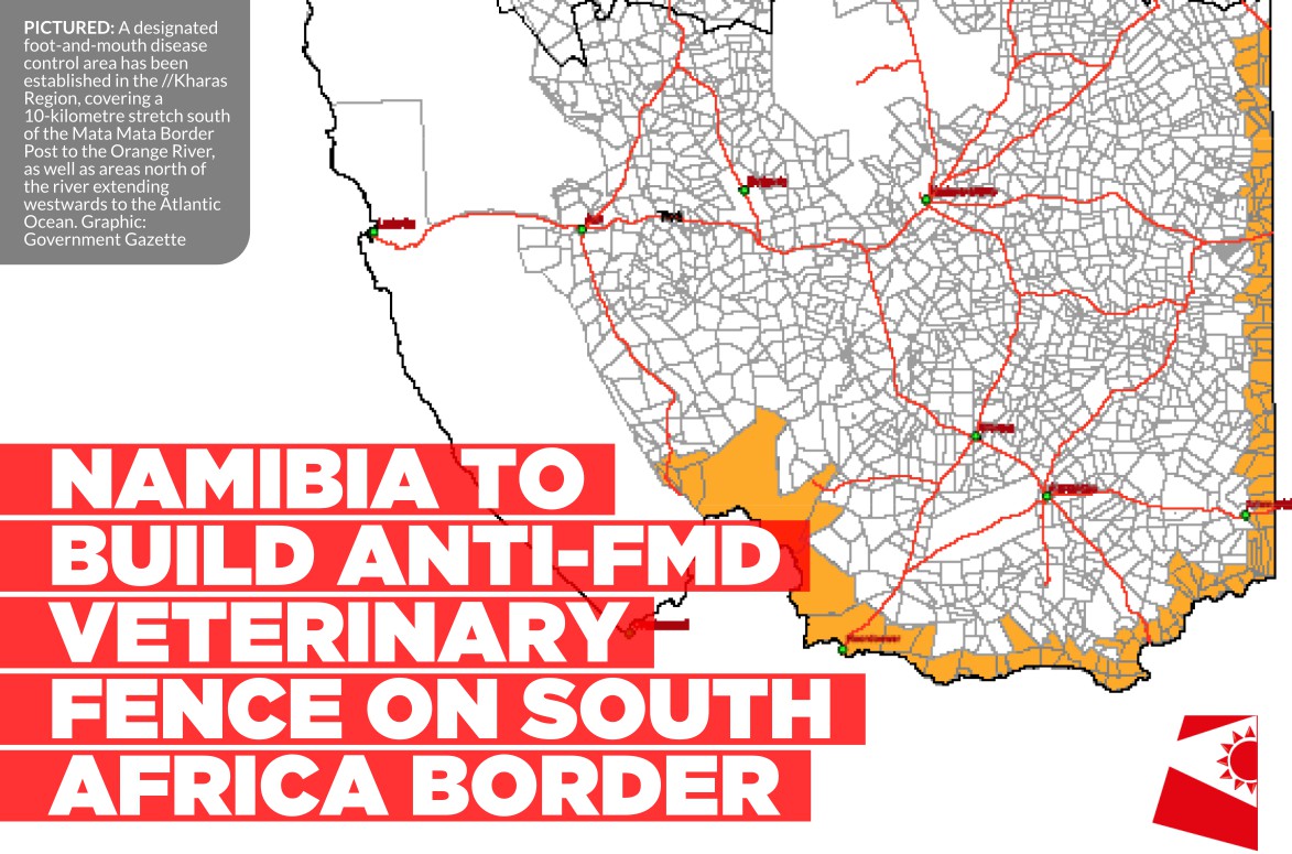 Agriculture Ministry plans to construct Namibia–South Africa veterinary fence amid FMD threat, contractors invited to bid