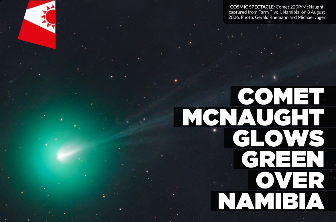Comet McNaught brightens dramatically over Namibian skies