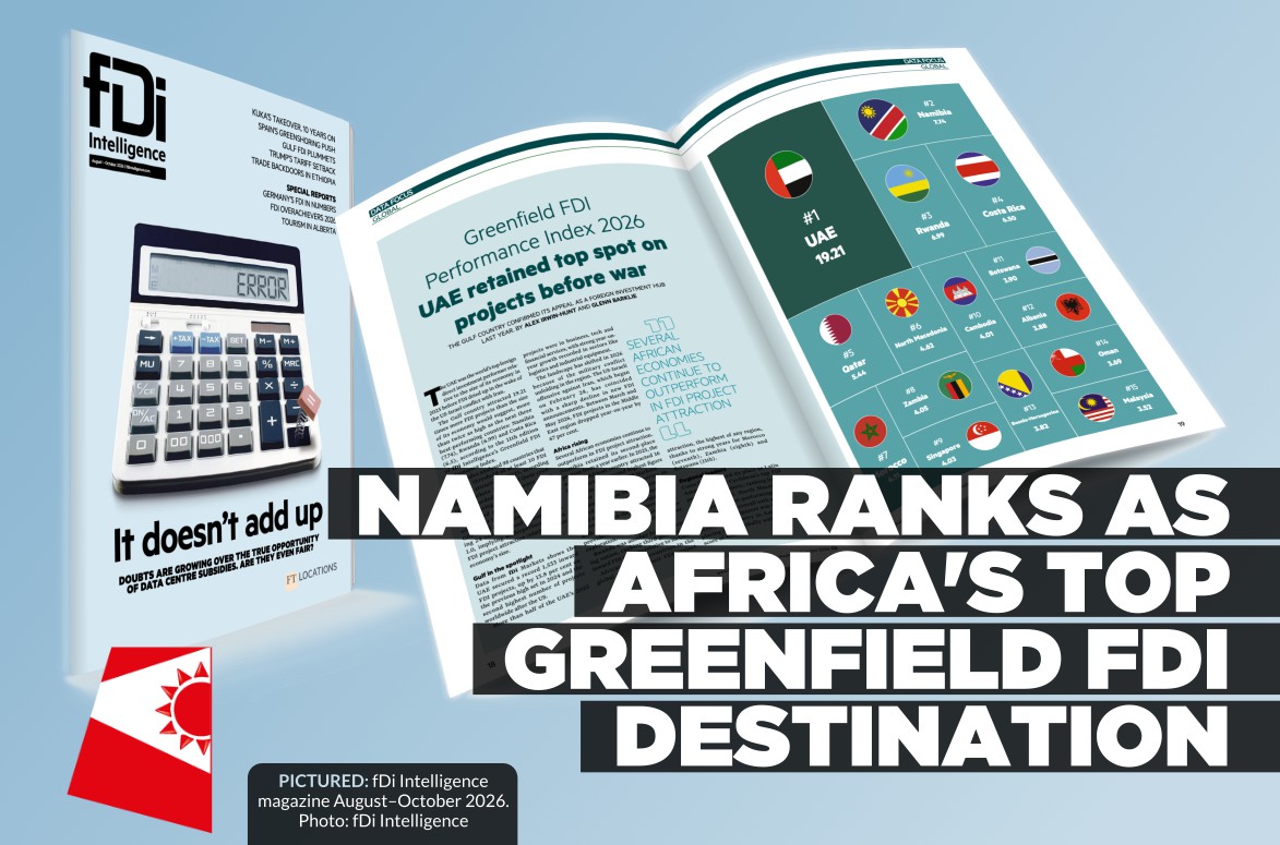 Namibia ranks second globally for greenfield FDI