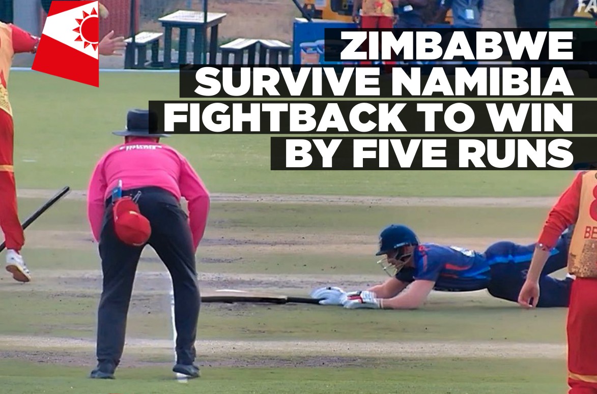Namibia fall five runs short as Zimbabwe edge thrilling T20I cricket