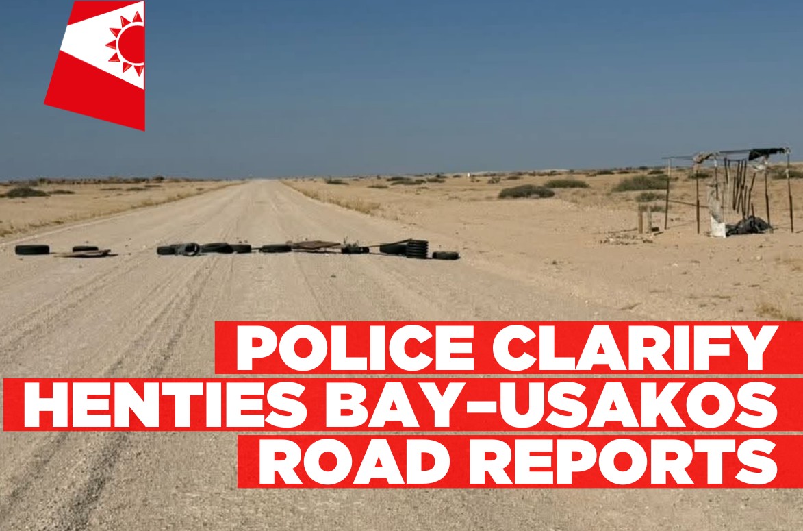 Minors behind Henties Bay–Usakos road obstruction