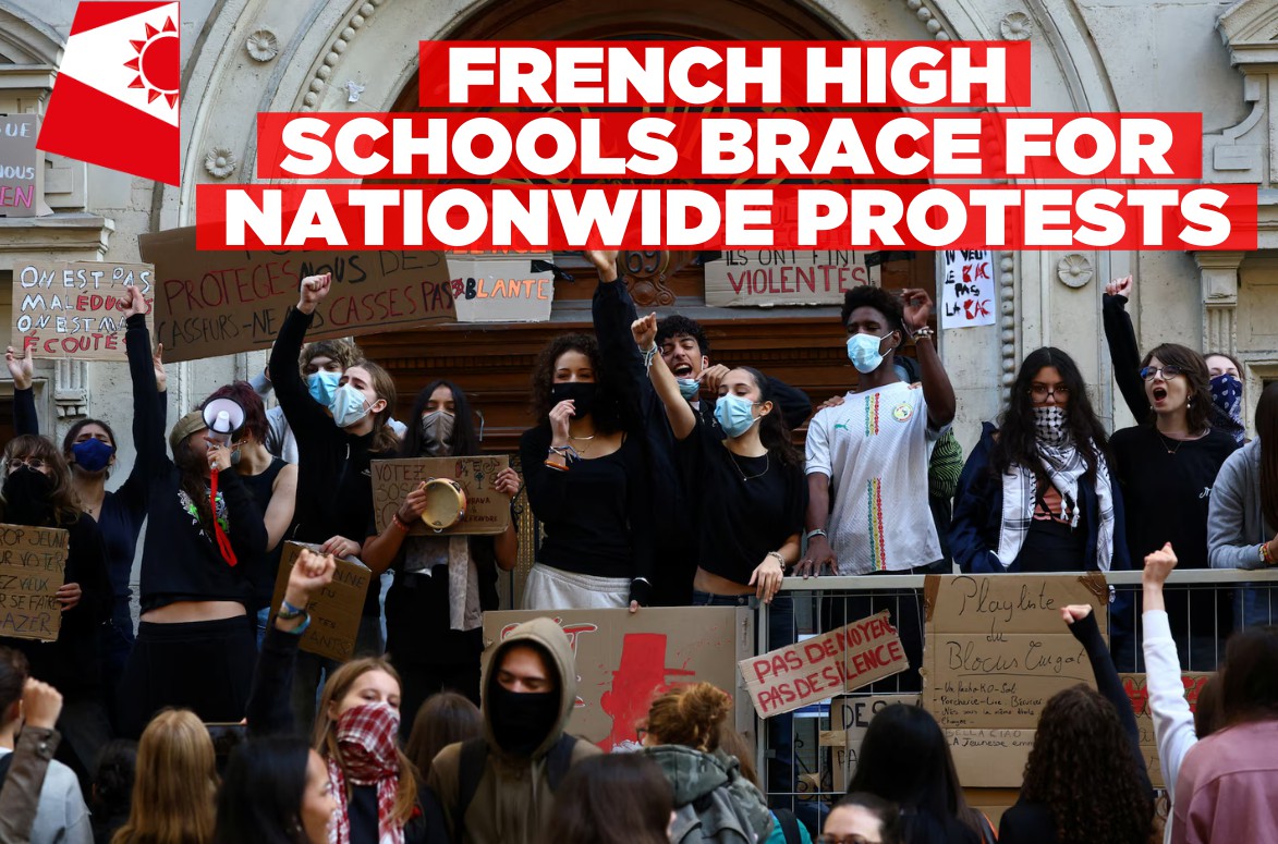 Hundreds of French high schools shut as student protests spread