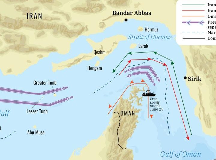Iran says southern Hormuz route “unsafe”