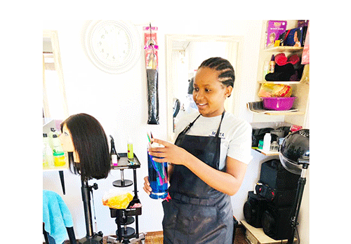 Kalenga finds business acumen in hairdressing