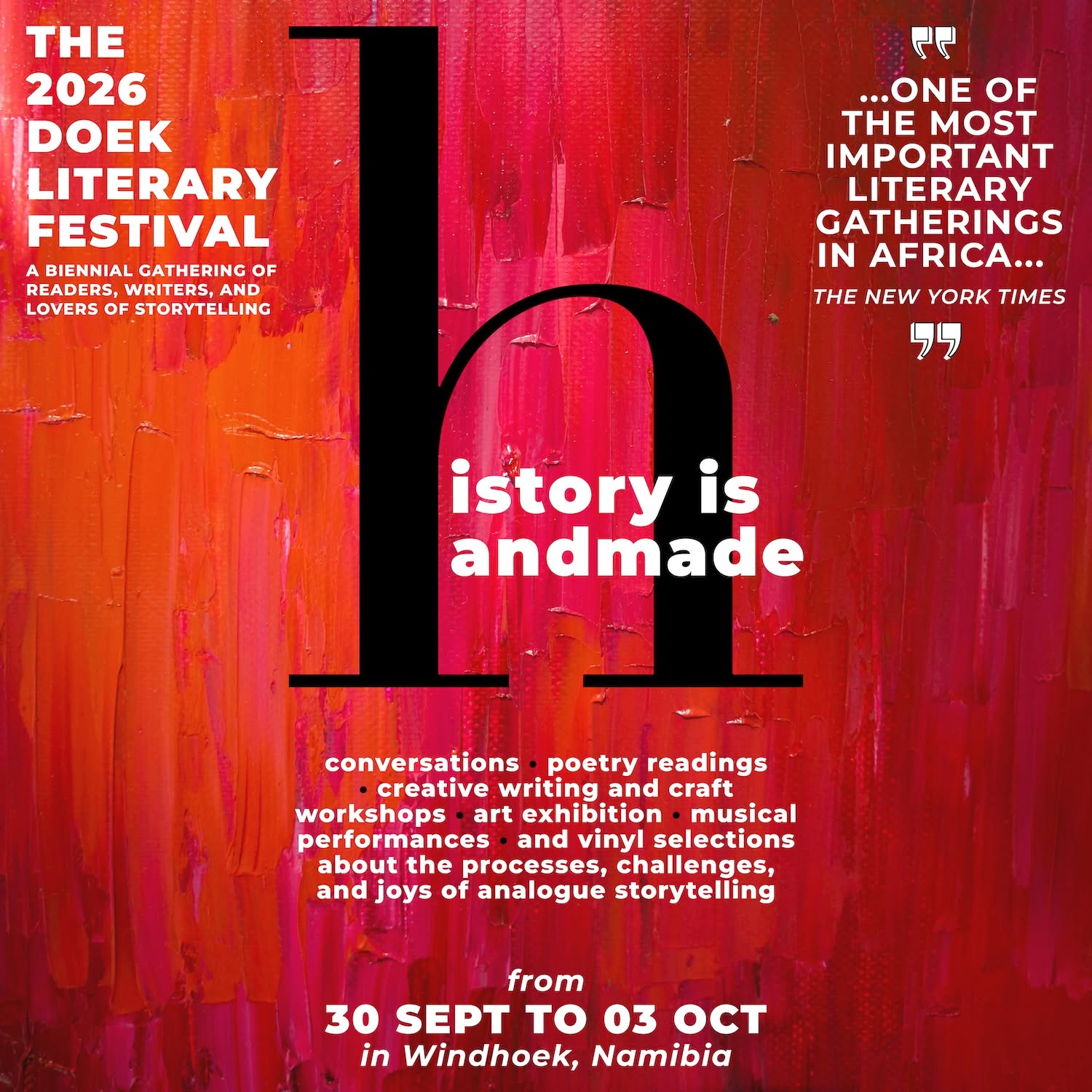 Doek Literary Festival to champion storytelling