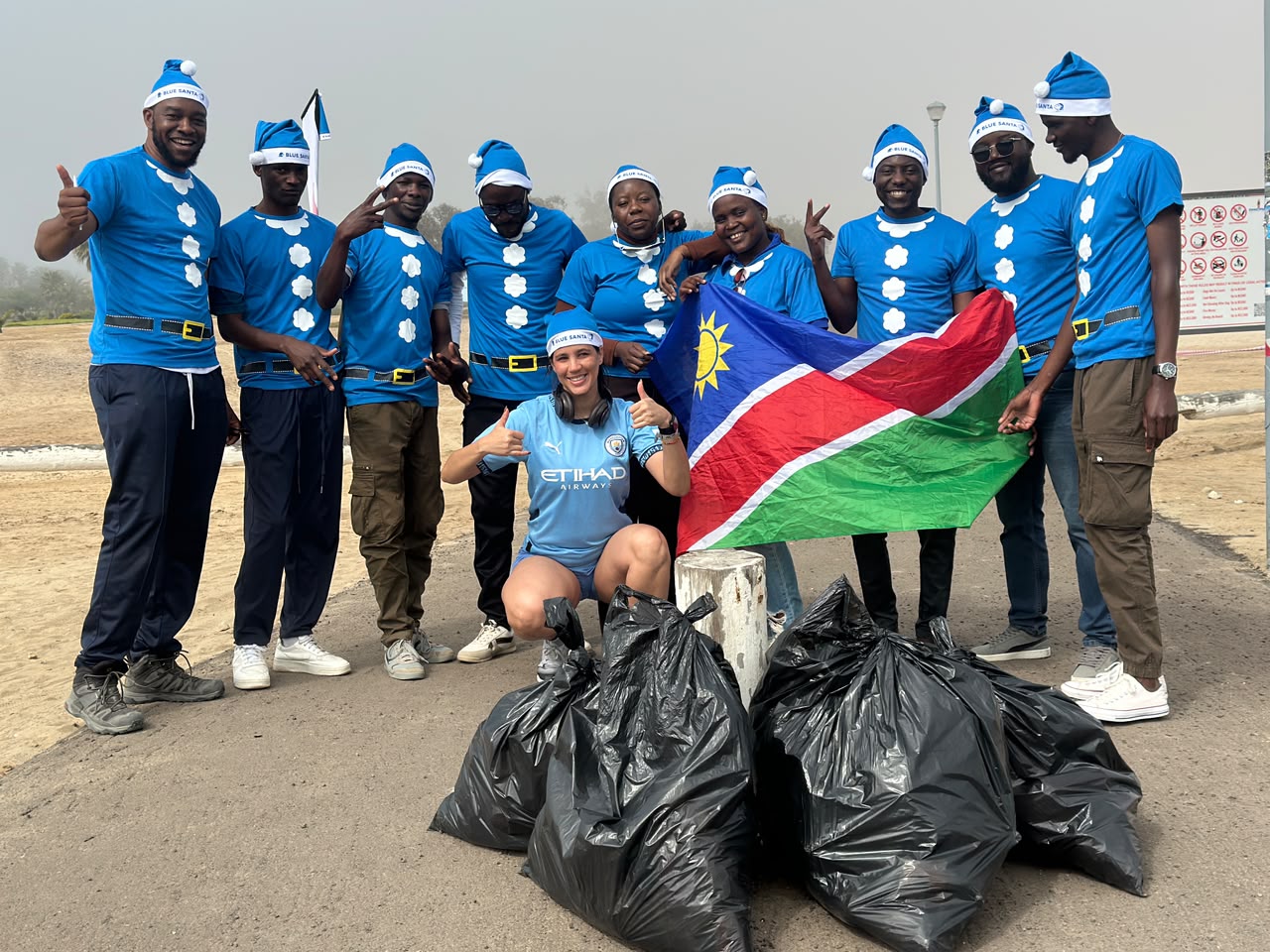 Blue Santa Makes History on Swakopmund Beachfront