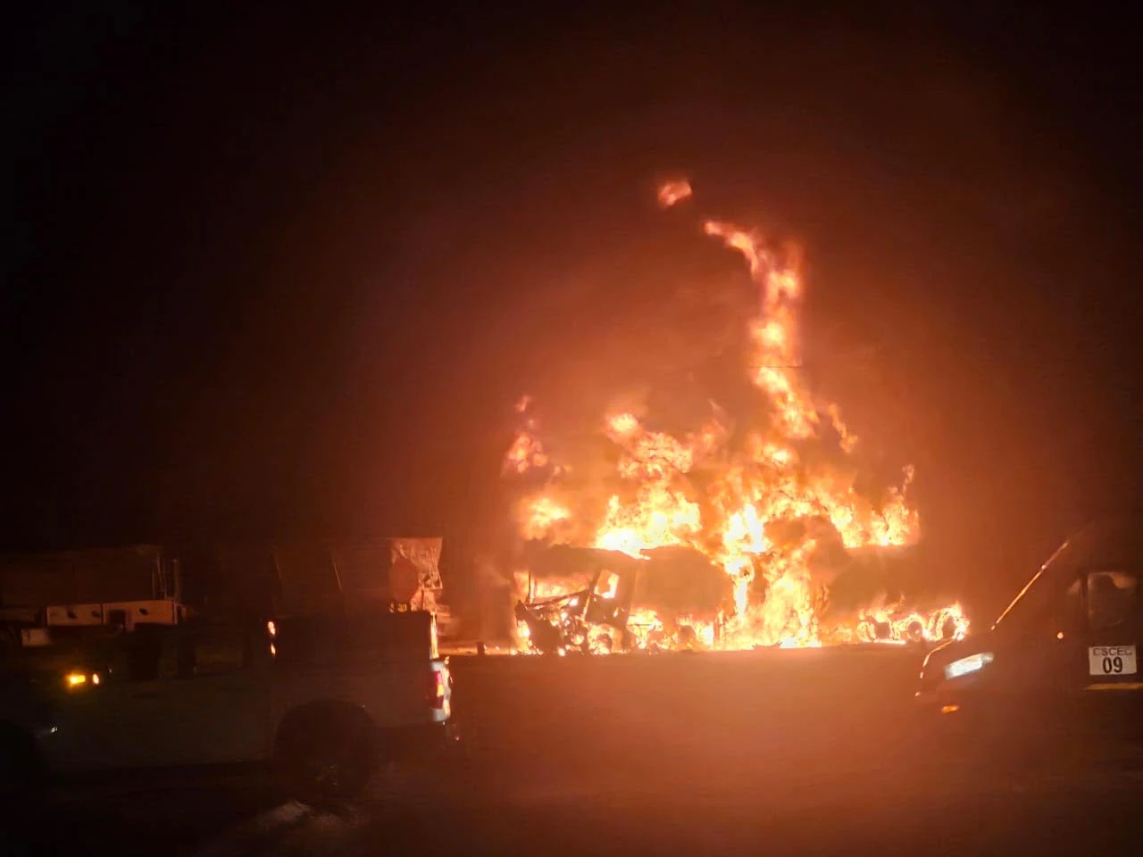 Fuel Tanker Fire Closes Road Between Swakopmund and Arandis